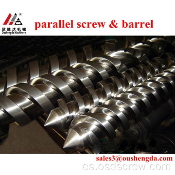 Barril de doble tornillo paralelo para máquina extrusora India Kabra (KET) 2-52-25V ZHOUSHAN FABRICANTE COLMONOY Stellite BIMETALLIC